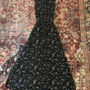 Banana Republic Black Floral Maxi Dress